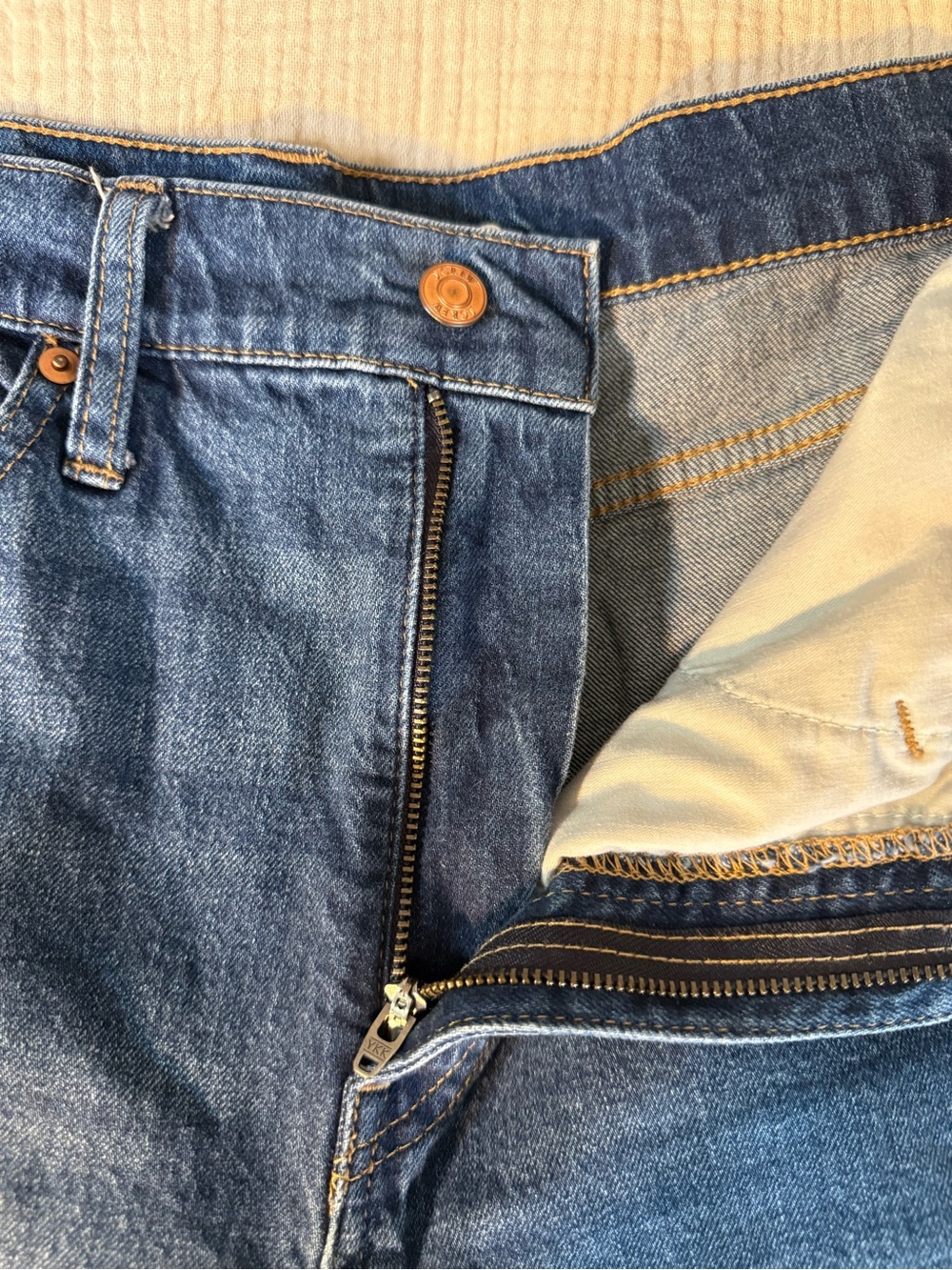 J. Crew Five Pocket Wide Leg Trouser Medium Wash Jeans, size 30 inseam 31 - Picture 7 of 14